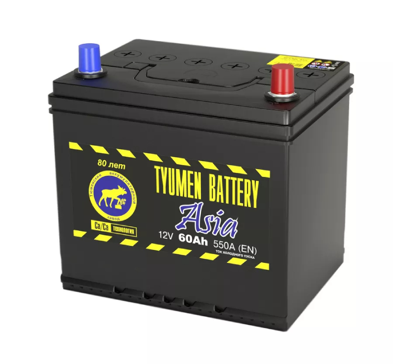 фото Аккумулятор TYUMEN BATTERY ASIA 6СТ-60 60 Ач 550А о.п. D23L 