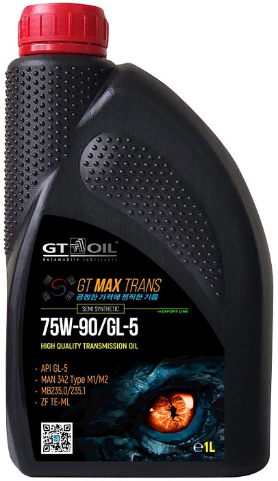 фото Трансмиссионное масло GT Oil MAX TRANS GL-5 75W-90 1л 