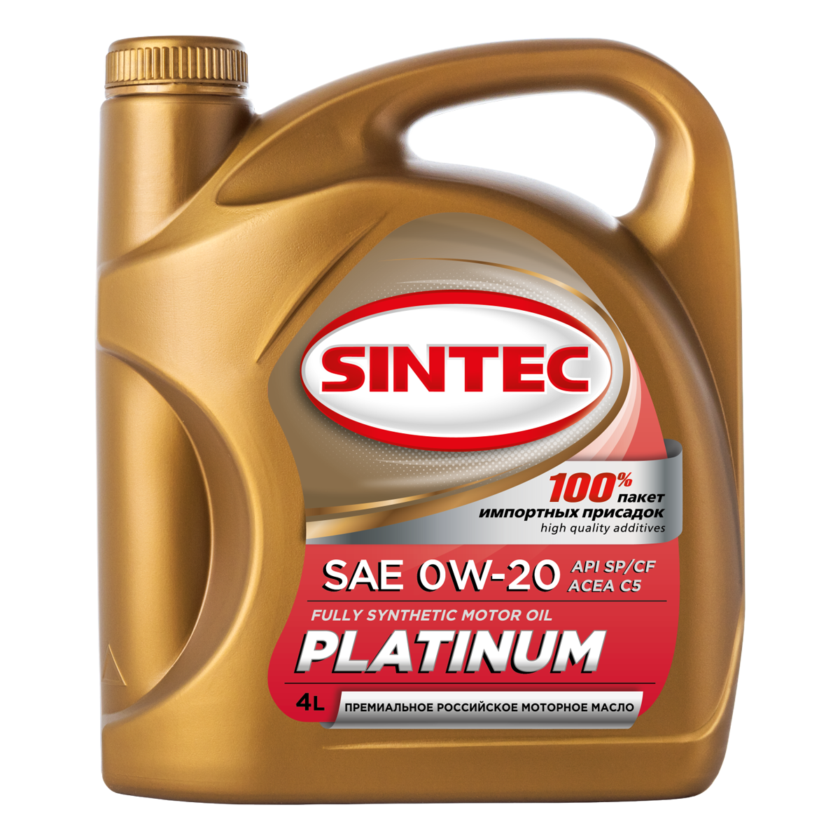 фото Моторное масло SINTEC PLATINUM SAE 0W-20 SP/CF ACEA C5, 4л 