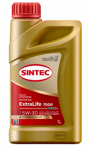 фото Моторное масло SINTEC ExtraLife 7000 SAE 5W-30 SL/CF 1л 