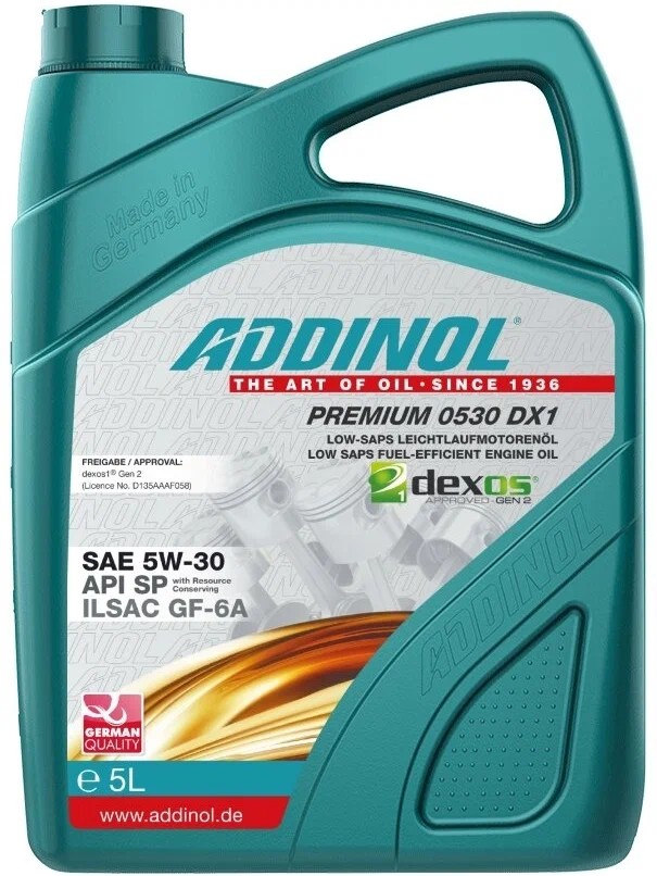 фото Моторное масло ADDINOL Premium 0530 DX1 5W-30 5л 