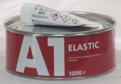 фото Шпатлевка эластичная по металлу и пластику А1 Elastic 1000г   