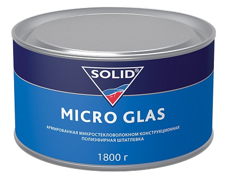 фото Шпатлевка наполнительная, усиленная микростекловолокном SOLID Micro Glas 1800 г 