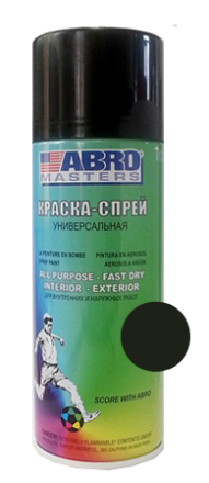 фото Краска аэрозольная черная матовая Abro Masters 400мл SP-012-AM 