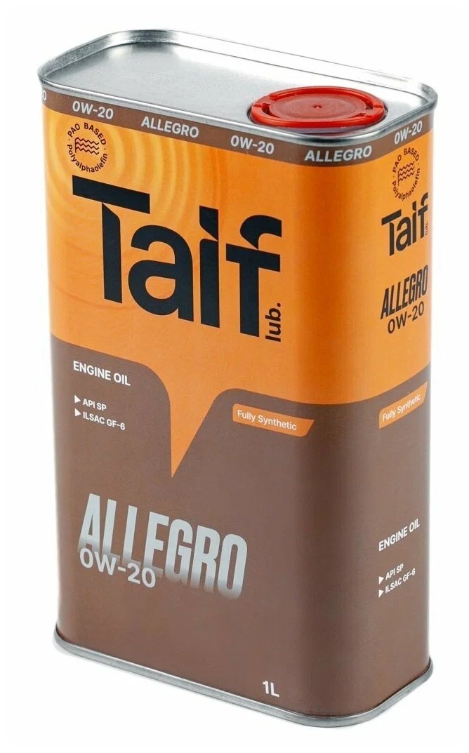 фото Моторное масло TAIF Allegro SP 0W-20 GF-6 4л 
