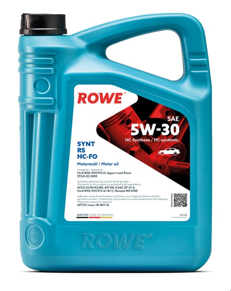 фото Моторное масло ROWE HIGHTEC SYNT RS HC-FO 5W-30 5л. 