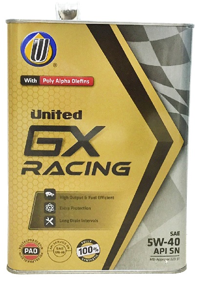 фото Моторное масло United GX Racing 5W-40 SN/CF 1л 