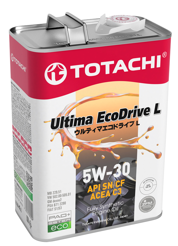 фото Моторное масло TOTACHI Ultima Ecodrive L Fully Synthetic SN/CF 5W-30 4л 