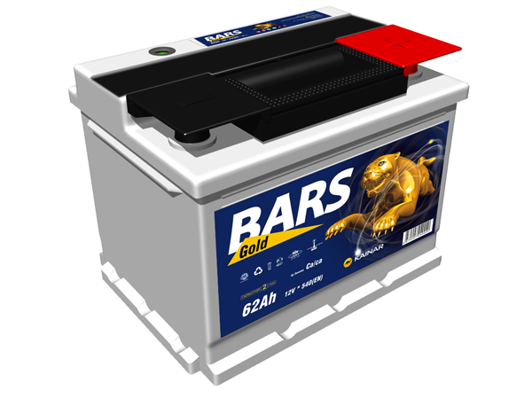 фото Аккумулятор BARS Gold 62 А/ч обр. п. ток 500 