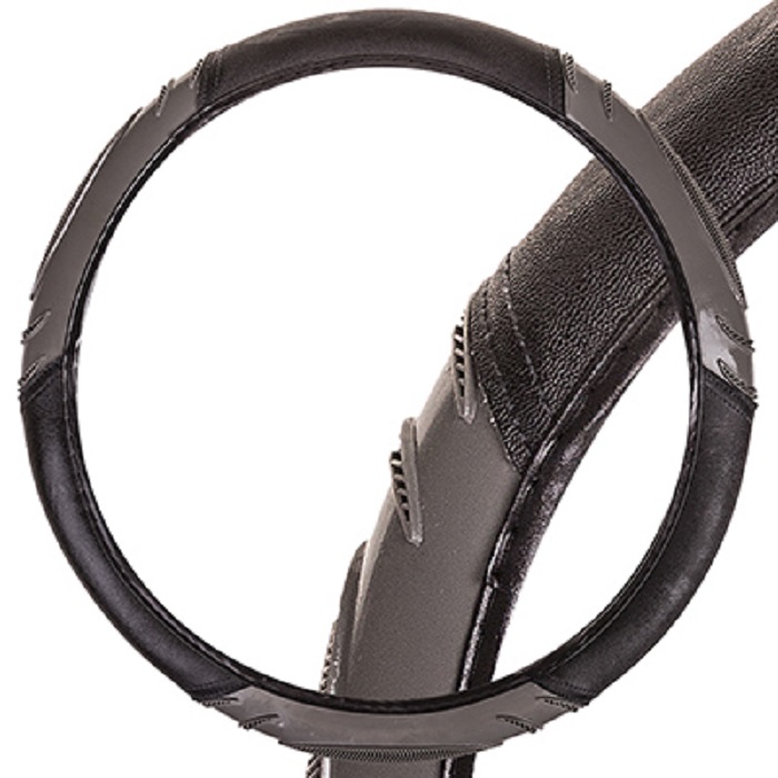 фото Оплетка руля SKYWAY Comfort-2 M Черно/серая экокожа 