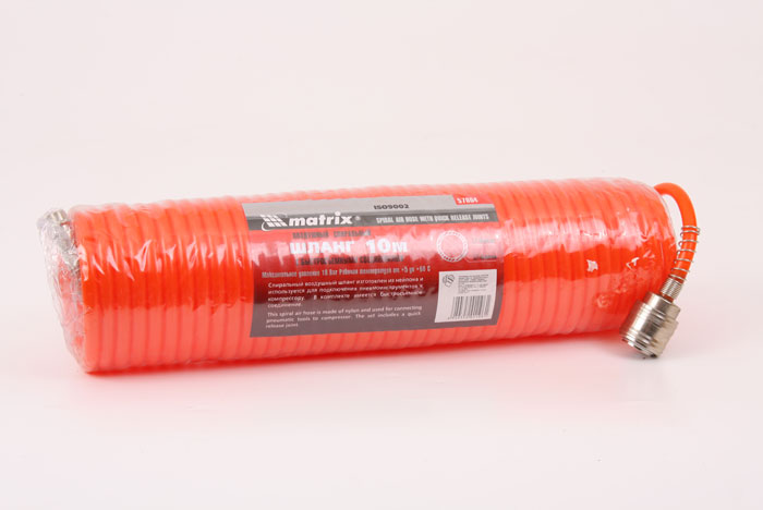 фото Шланг спиральный для покраски Matrix L=10м d= 6мм c быстросъемами 57004 