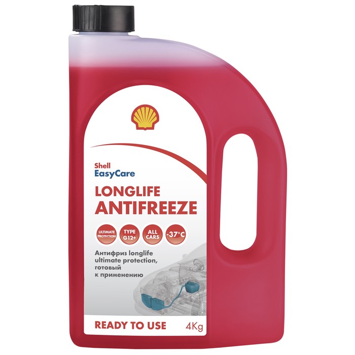 фото Антифриз Shell Longlife Ultimate prot. G12+ красный 4кг 