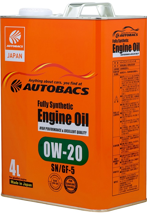 фото Моторное масло AUTOBACS ENGINE OIL SAE 0W-20 API SN 4L 