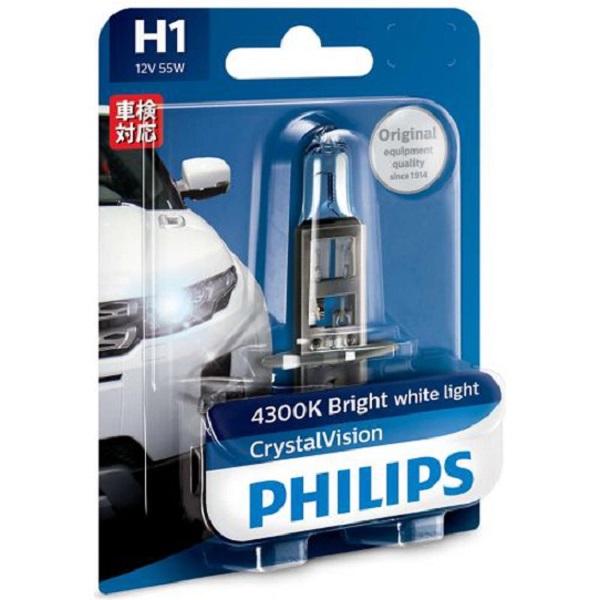 фото Автолампа Philips H1 12V 55W Crystal Vision 4300K 1шт 