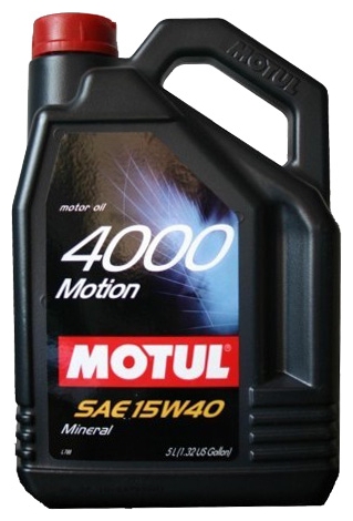 фото Моторное масло MOTUL 4000 Motion ACEA A3/B3 API SL/CF15w40 4л. 