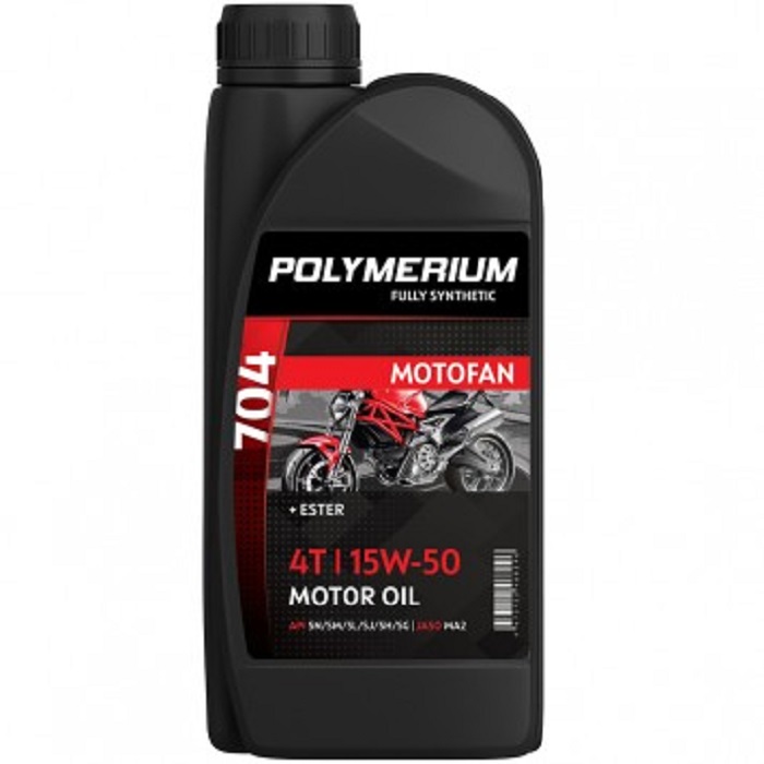 фото Моторное масло POLYMERIUM MOTO-FAN 4T 704 15W-50 1л 