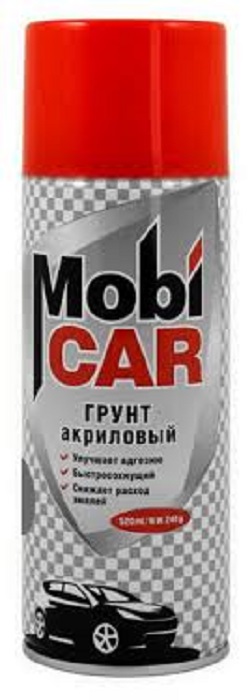 фото Грунт акриловый серый 520мл Аэрозоль MobiCAR 