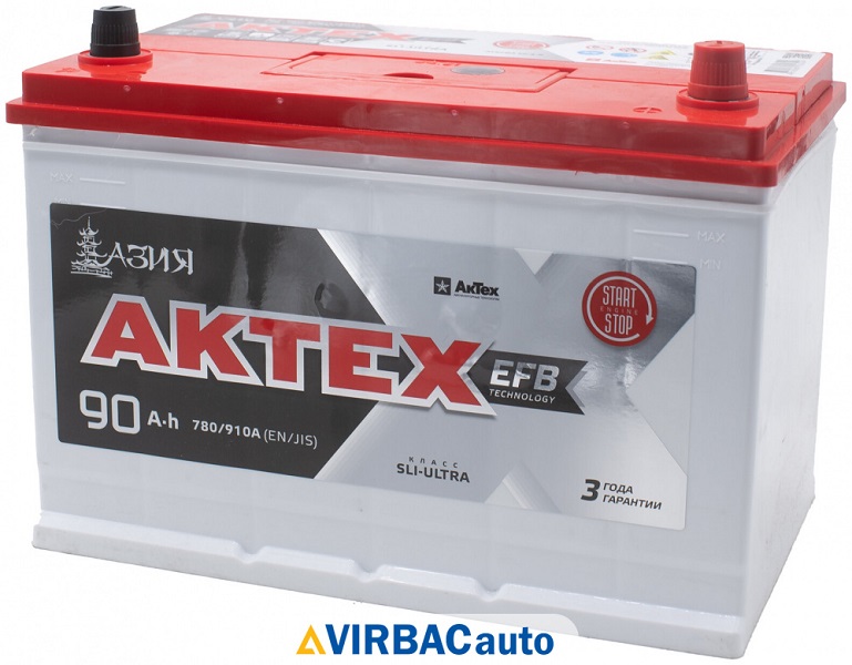 фото Аккумулятор AKTEX ASIA EFB 90 Ач 780А п.п. D31 