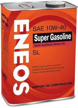 Картинка Моторное масло ENEOS Super Gasoline SL 10W-40 4л 