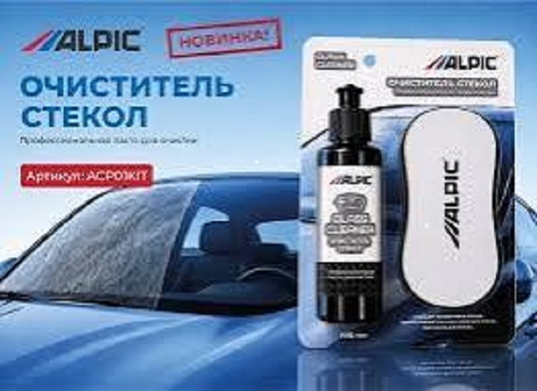 фото Очиститель стекол Alpic 100мл паста+губка 