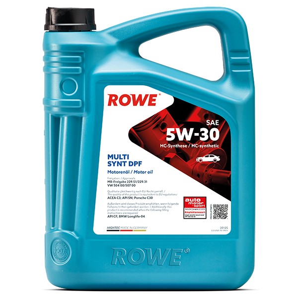 фото Моторное масло ROWE HIGHTEC MULTI SYNT DPF 5W-30 5л 