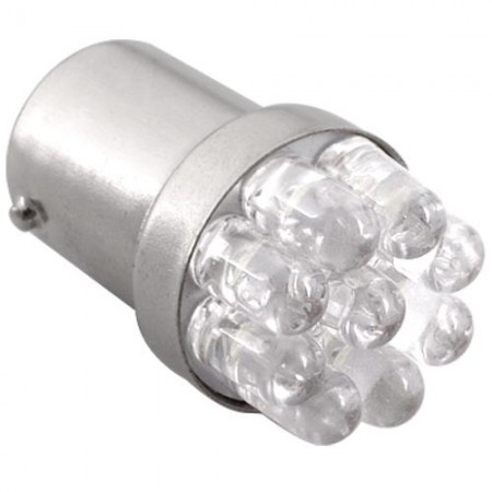 фото Светодиод Диалуч R5W 12V BA15S (9LED, белый) 