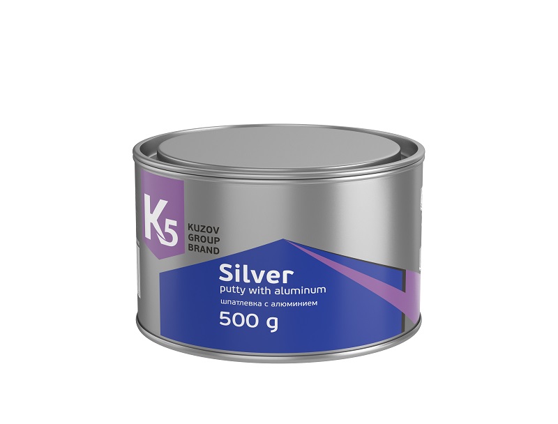 фото Шпатлевка К5 Silver с алюминием 500 г 