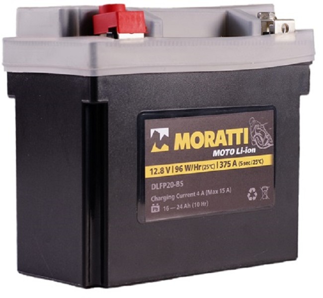 фото Аккумулятор Moratti 12,8 B 16-24 Ач Li-ion (YTX20-BS) DLFP20-BS 