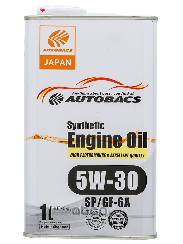 фото Моторное масло AUTOBACS ENGINE OIL SYNTHETIC 5W-30 API SP ILSAC GF-6 4л 