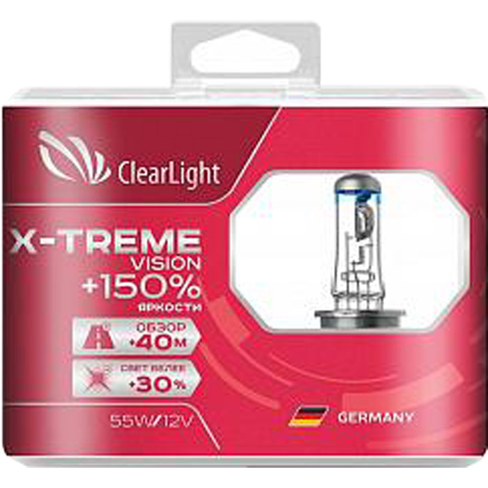фото Автолампа ClearLight X-treme Vision Light +150% H1 12V-55W 2шт 