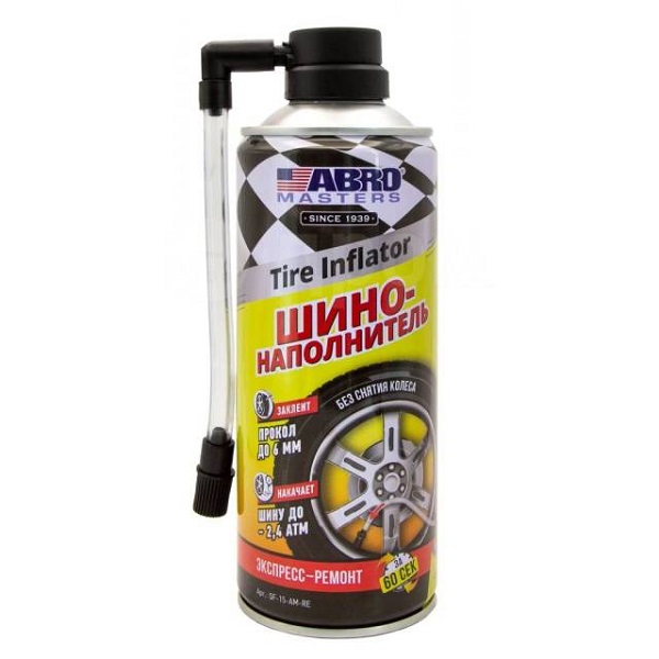 фото Герметик для ремонта шин аэрозоль Abro 450 мл 