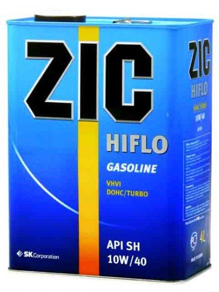 фото Моторное масло ZIC HIFLO 10W-40 SH 4л. 