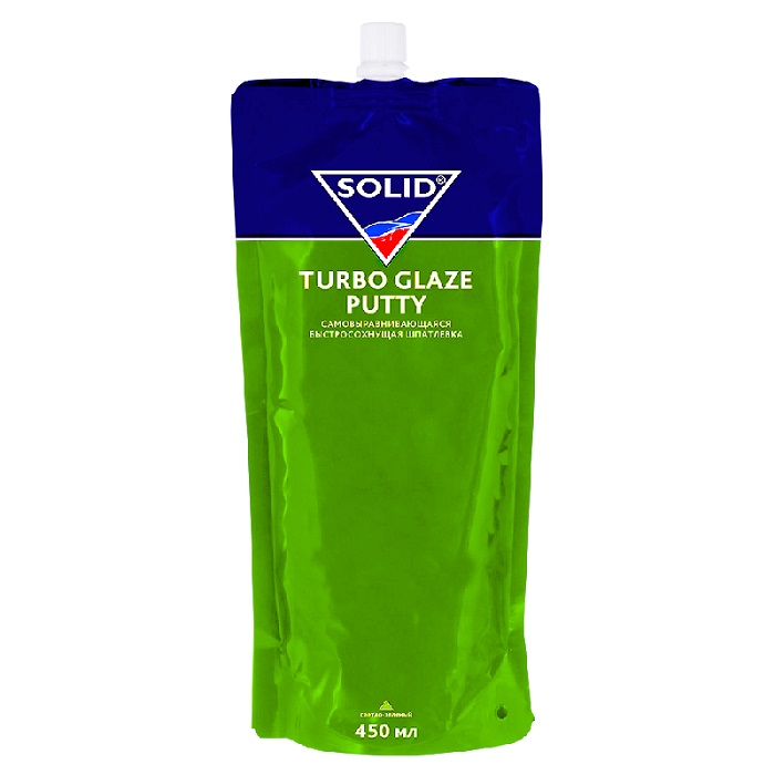 фото Шпатлевка Solid Turbo Glaze Putty самовыравнивающаяся быстросохнущая доводочная полиэфирная 450мл 