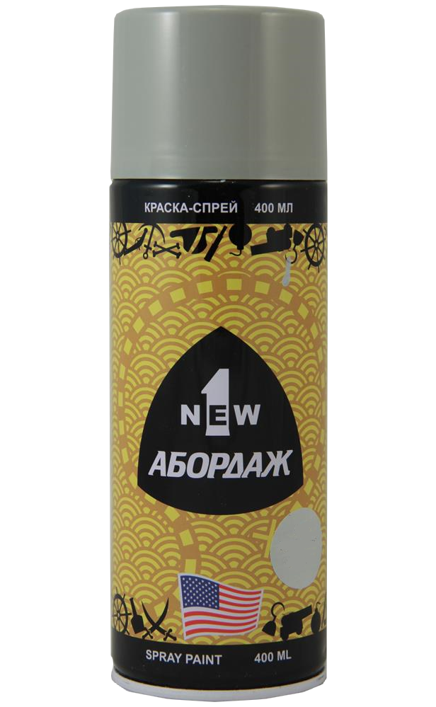фото Краска аэрозольная термостойкая Абордаж серебристая 400мл AB-1300 