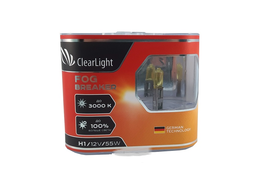 фото Автолампа Clearlight Fog Breaker H1 12V-55W 2шт 