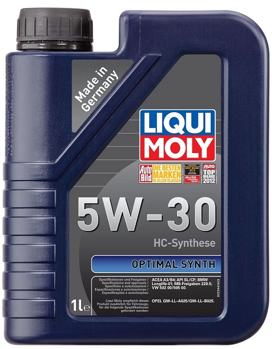 фото Моторное масло Liqui Moly Optimal Synth 5W-30 SL/CF; A3/B4 1л 