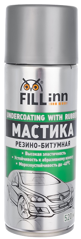 фото Мастика битумная (аэрозоль) 520мл. Fl019 FILL INN 