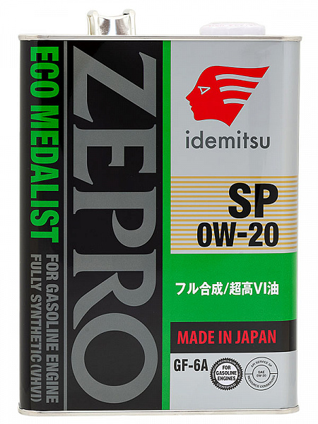 фото Моторное масло IDEMITSU ZEPRO ECO MEDALIST SP/GF6A 0W-20 4л 