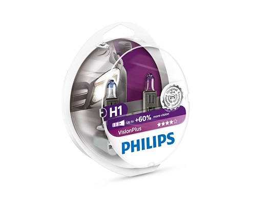 фото Автолампа Philips H1 12V 55W Vision +60% 2 шт 