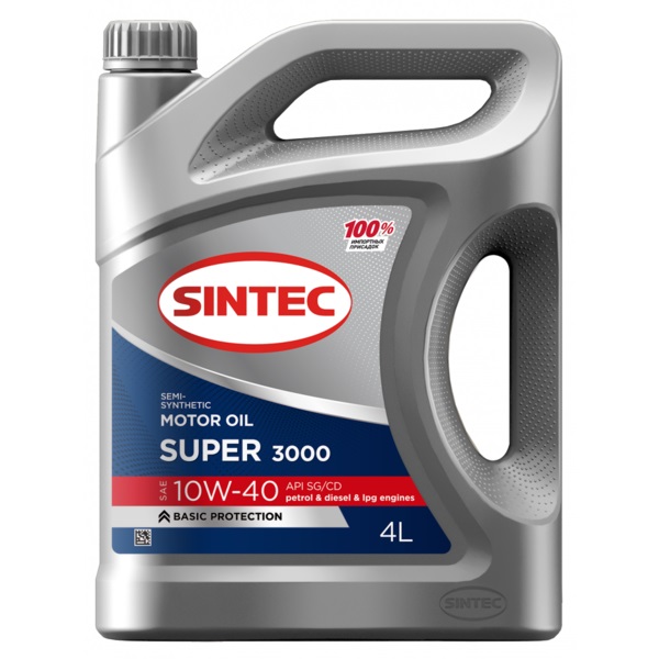фото Моторное масло SINTEC SUPER 3000 SAE 10W-40 SG/CD 4л 