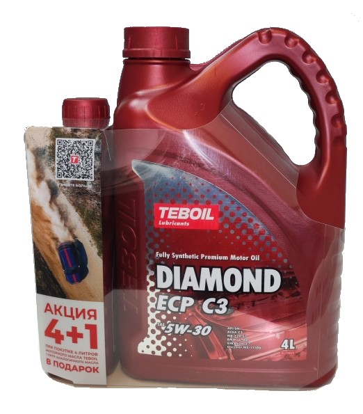 фото Моторное масло TEBOIL DIAMOND ECP C3 5W-30 4+1 л (Россия, Торжок) 