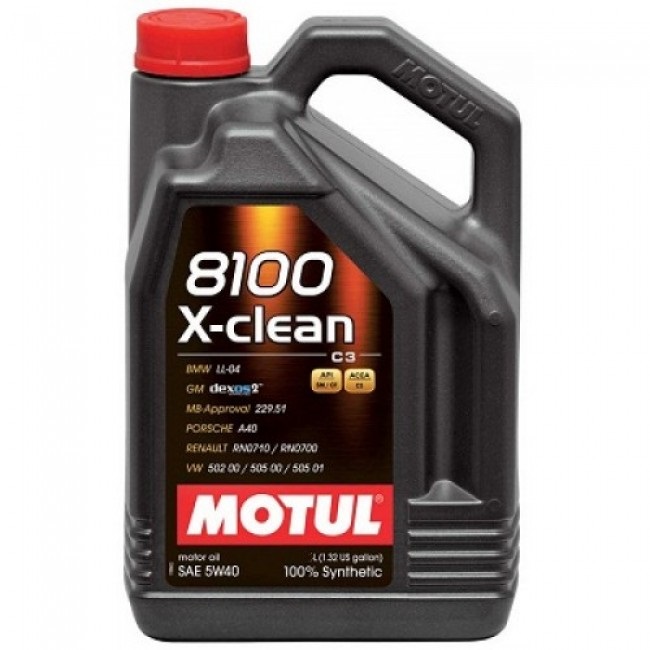 фото Моторное масло MOTUL 8100 X Clean 5W-40 A3/B4/C3 4л 