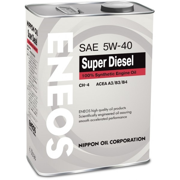 Картинка Моторное масло ENEOS Super Diesel  Ch-4 5-40W  4л. 