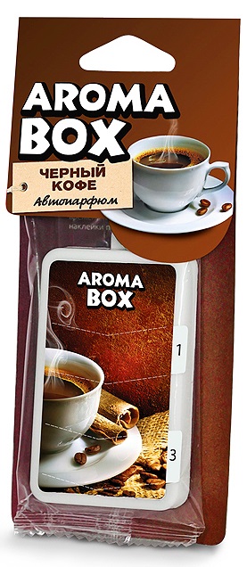 фото Ароматизатор подвесной 'AROMA BOX' Чёрный кофе 