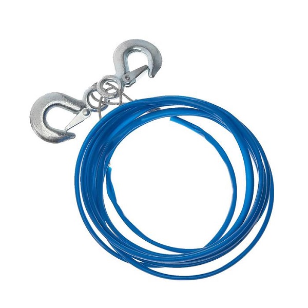 фото Трос буксировочный усиленный 4м 4т петля крепление шаклы TD-302 