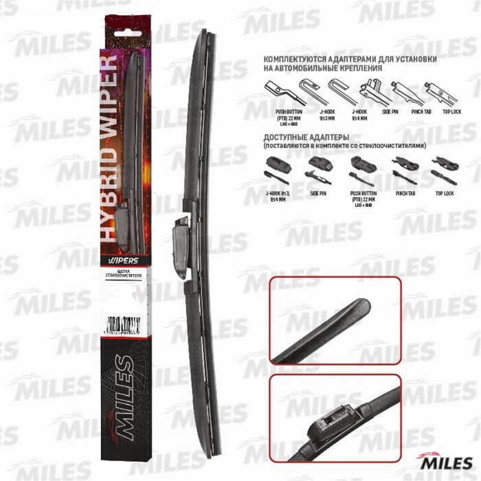 фото Щетка стеклоочистителя гибридная MILES 24/600мм 