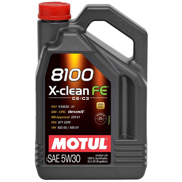 Картинка Моторное масло MOTUL 8100 X Clean FE 5W-30 C2/C3 5л 