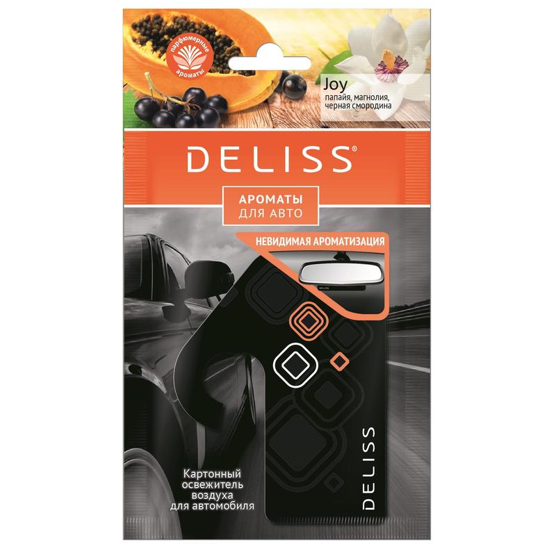 фото Ароматизатор воздуха для автомобиля DELISS  подвесной/картонный в ассортименте 