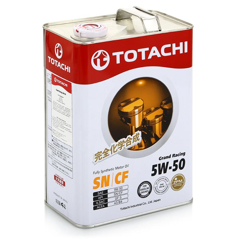 Картинка Моторное масло TOTACHI Grand Racing Fully Synthetic SN/CF 5W-50 4л 
