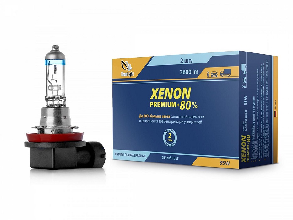 фото Автолампа ксенон ClearLight Xenon Premium +150% HB3 1шт 